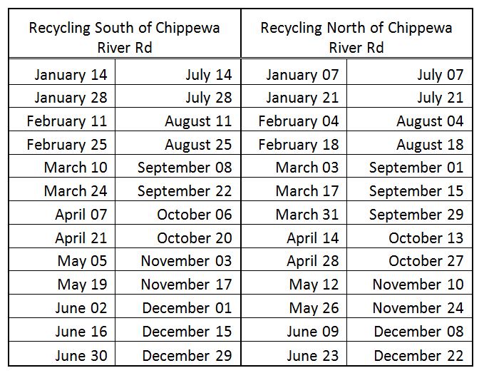 edison township recycling schedule 2017